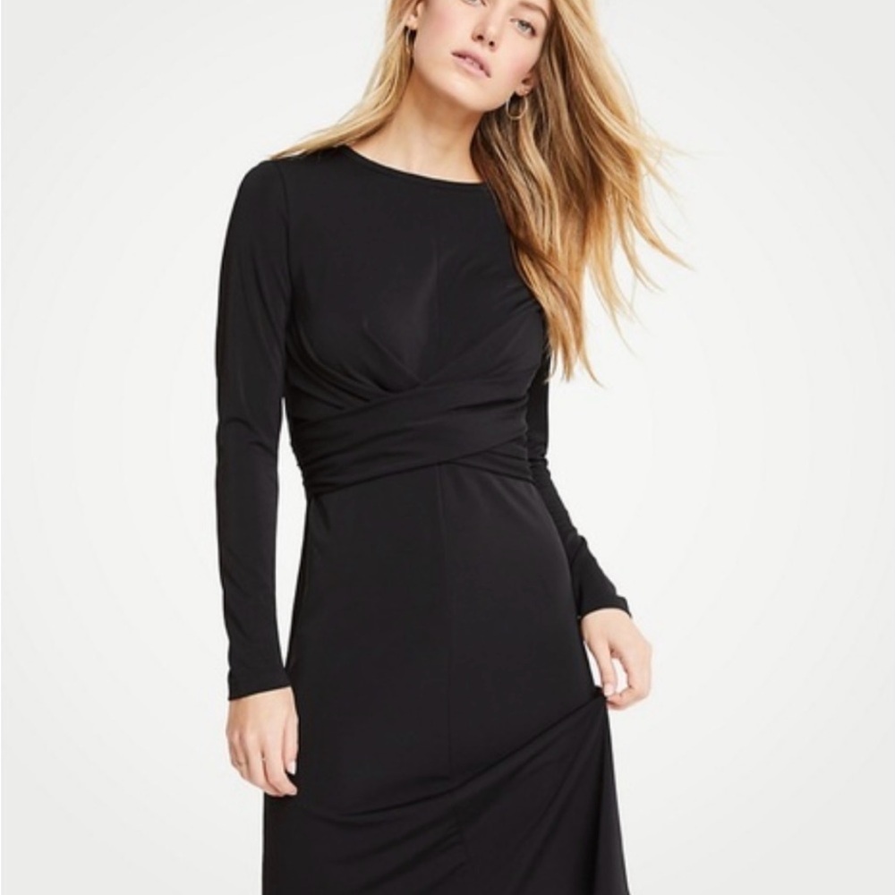 Ann Taylor Jersey Matte Crossover Dress NWT